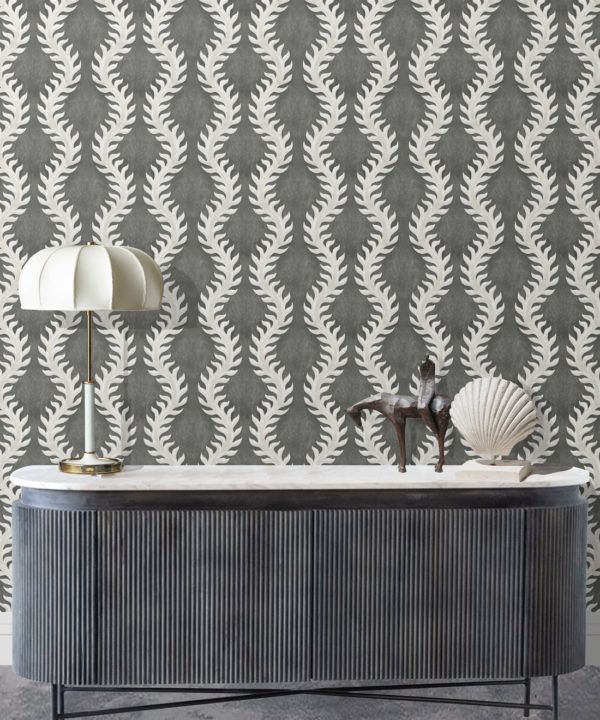 Fern Wallpaper • Gray Wallpaper • Insitu