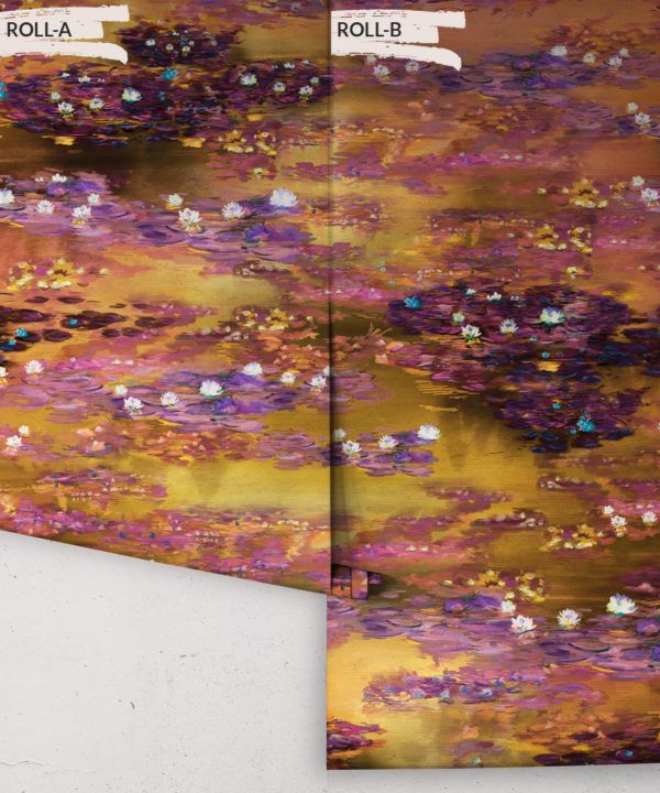 Water Lillies Wallpaper • Abstract Wallpaper • Dreamy Wallpaper • Luminere Wallpaper • Rolls