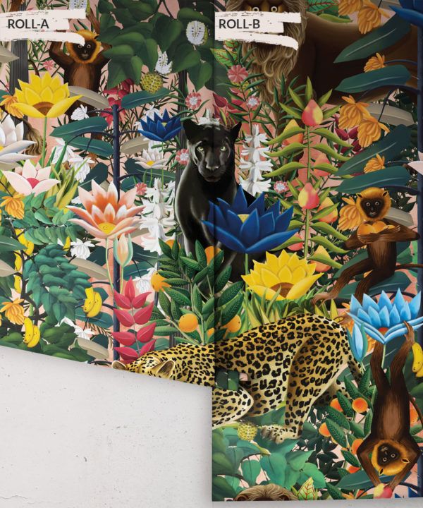 The Jungle Wallpaper • Animal Wallpaper • Botanical Wallpaper • Coral Wallpaper • Rolls