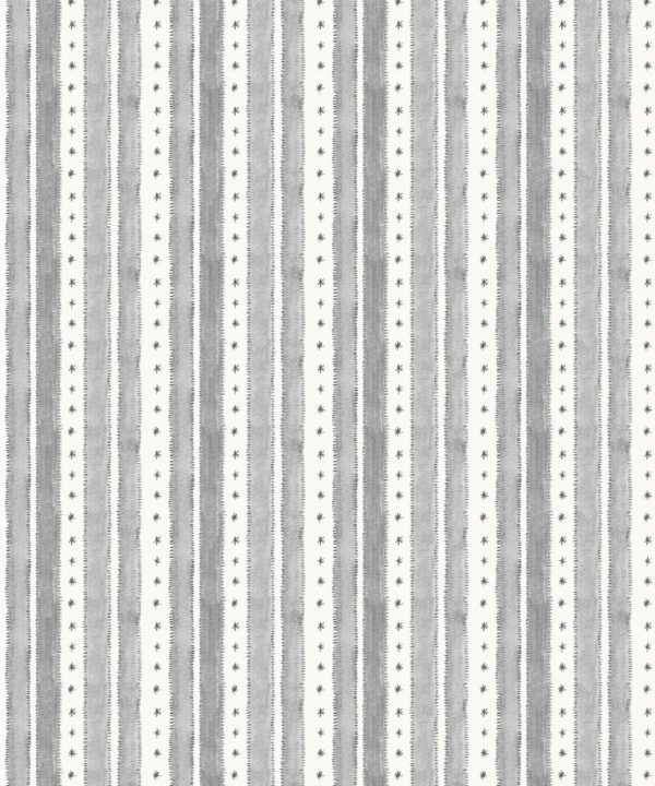 Star Stripe Wallpaper • Charcoal • Swatch
