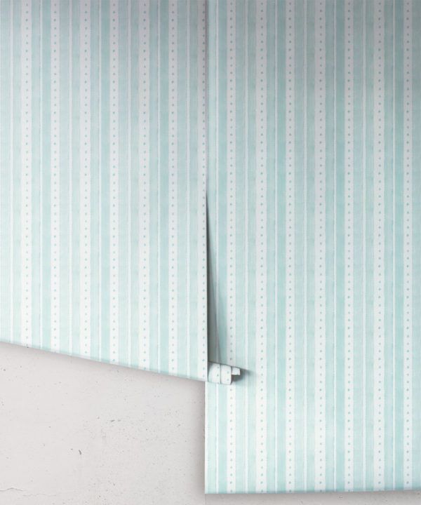 Star Stripe Wallpaper • Turquoise • Rolls