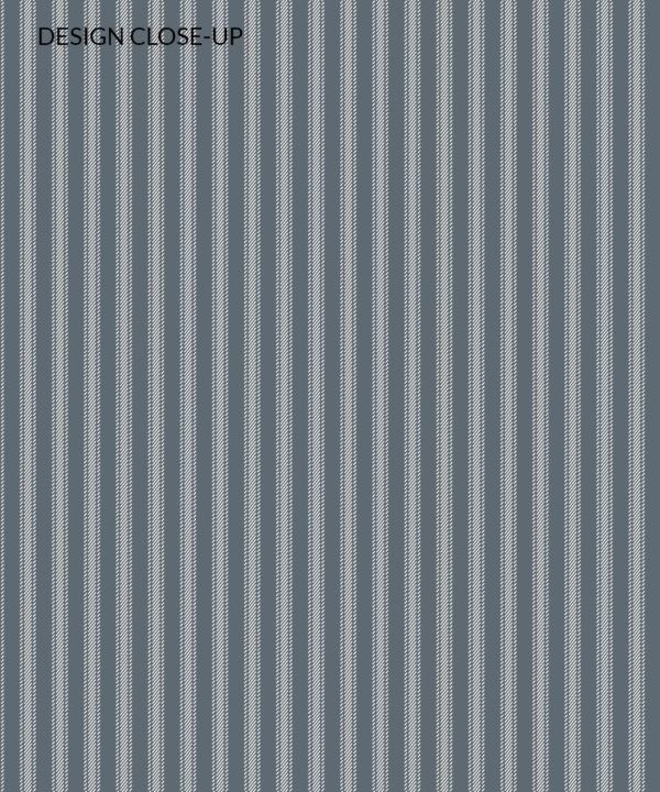 Ticking Stripe Wallpaper • Grey Wallpaper • Swatch Close-up