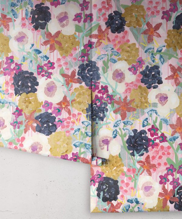 Garden State Wallpaper • Colourful Floral Wallpaper • Tiff Manuell • Abstract Expressionist Wallpaper • Rolls