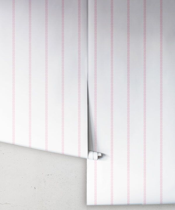 Chemin Wallpaper • Striped Wallpaper • Blush • Rolls