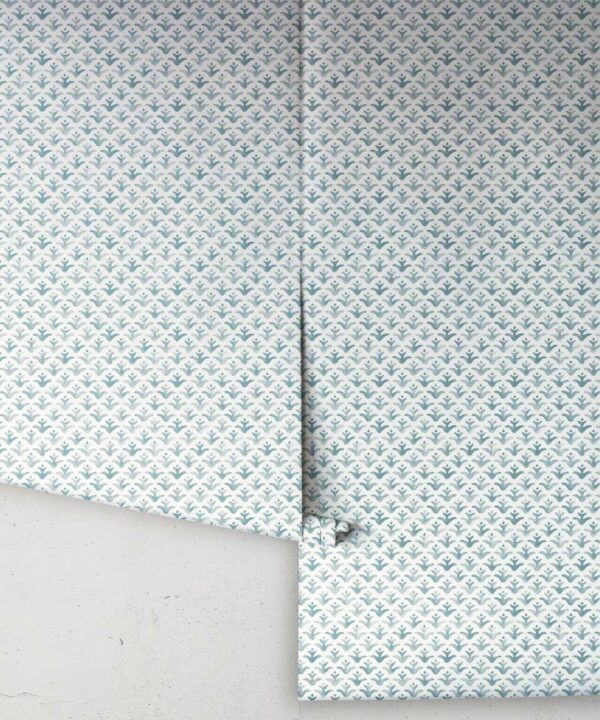 Astor Wallpaper • Dianne Bergeron • Seaglass • Blue Wallpaper • Rolls