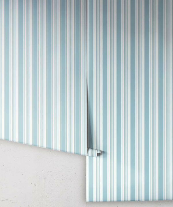 Maynard Wallpaper • Dianne Bergeron • Stripe Wallpaper • Mist • Rolls