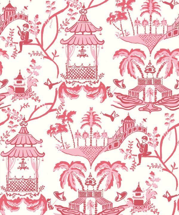 Mulberry Wallpaper • Dianne Bergeron • Peony • Swatch