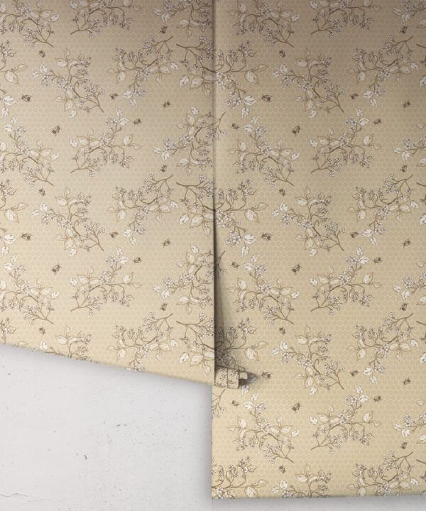 Bee Blossom Wallpaper • Hackney & Co. • Honey • Roll