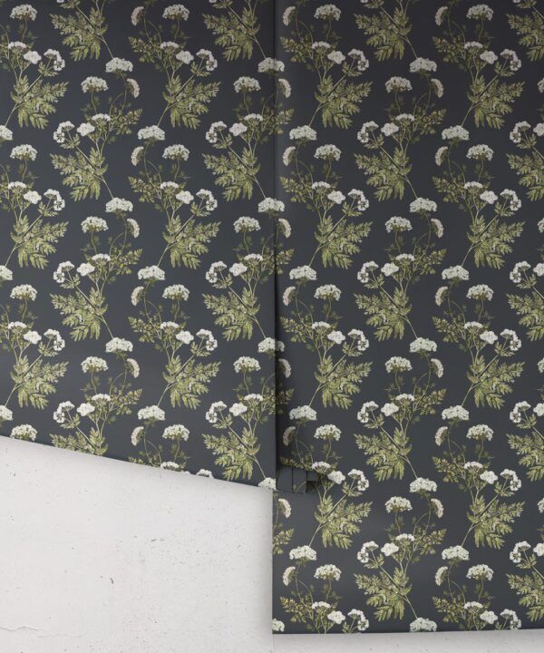 Cicely Wallpaper • Hackney & Co. • Charcoal • Roll