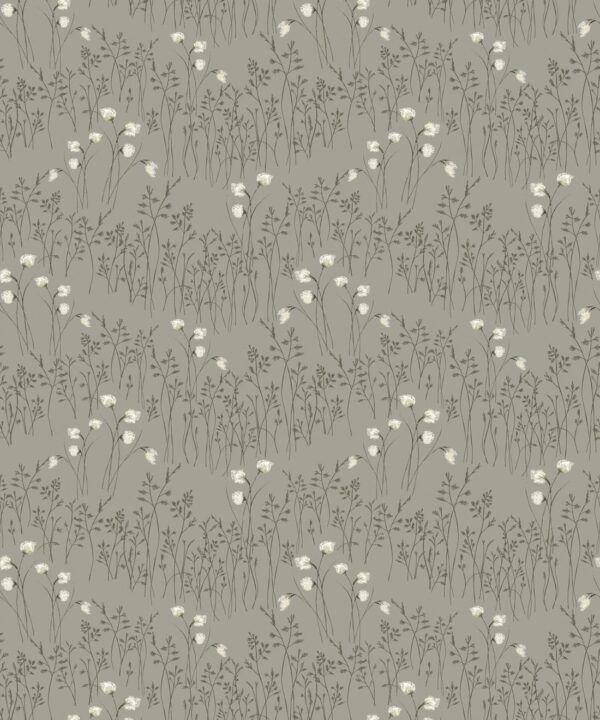 Cotton Grass Wallpaper • Hackney & Co. • Moss Green • Swatch