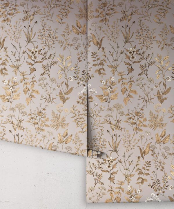 Herb Antique Wallpaper • Hackney & Co. • Grey • Roll
