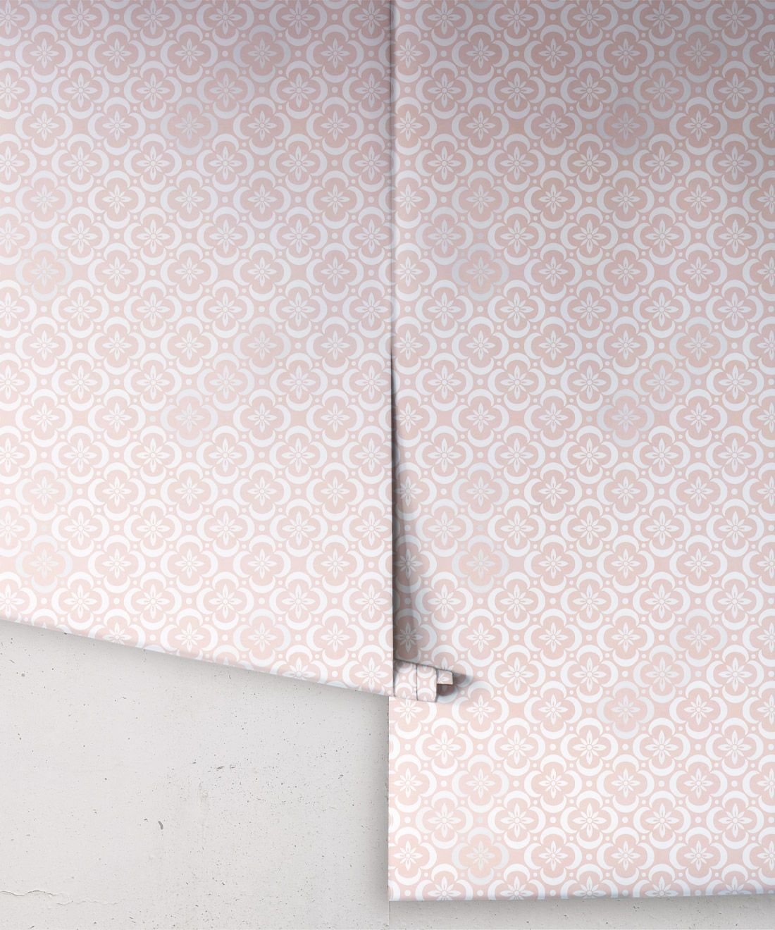 Garden Tiles Wallpaper • Geometric Wallpaper • Pink • Rolls