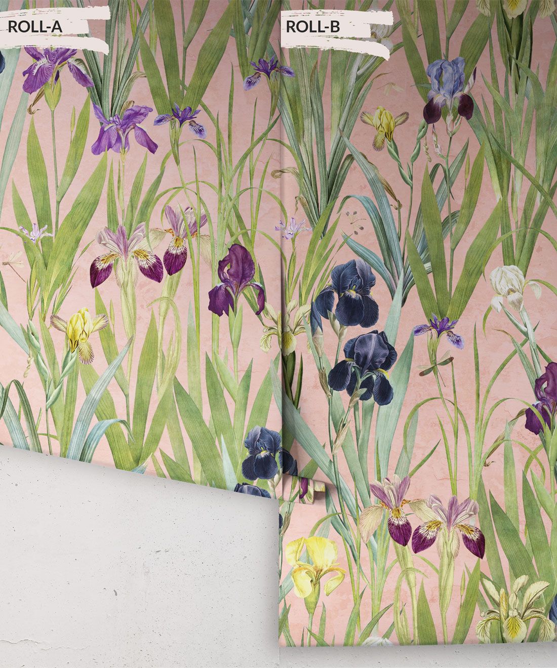 Iris Wallpaper • Pink • Rolls