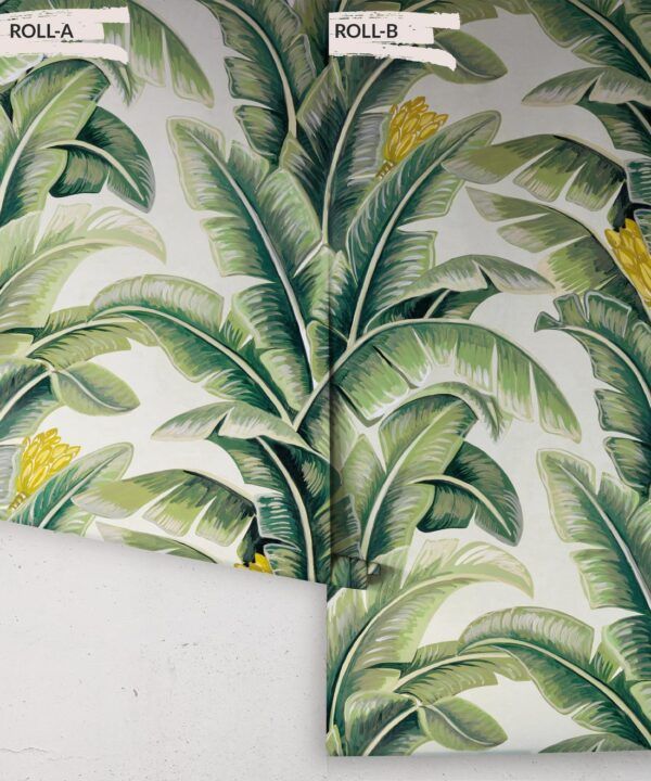 The Great Shalimar • Banana Leaf Wallpaper • Beige • Rolls
