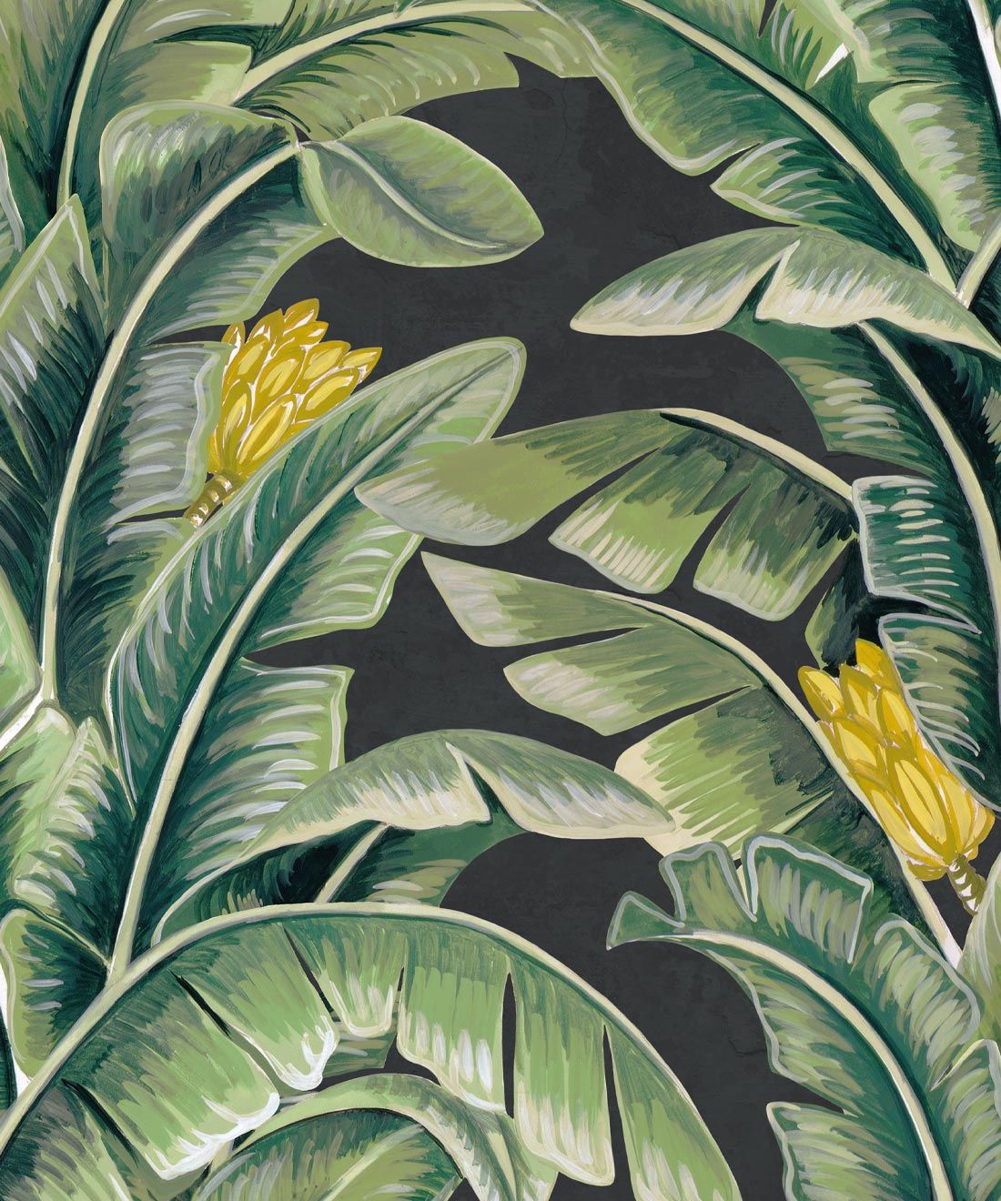 The Great Shalimar • Banana Leaf Wallpaper • Charcoal • Swatch