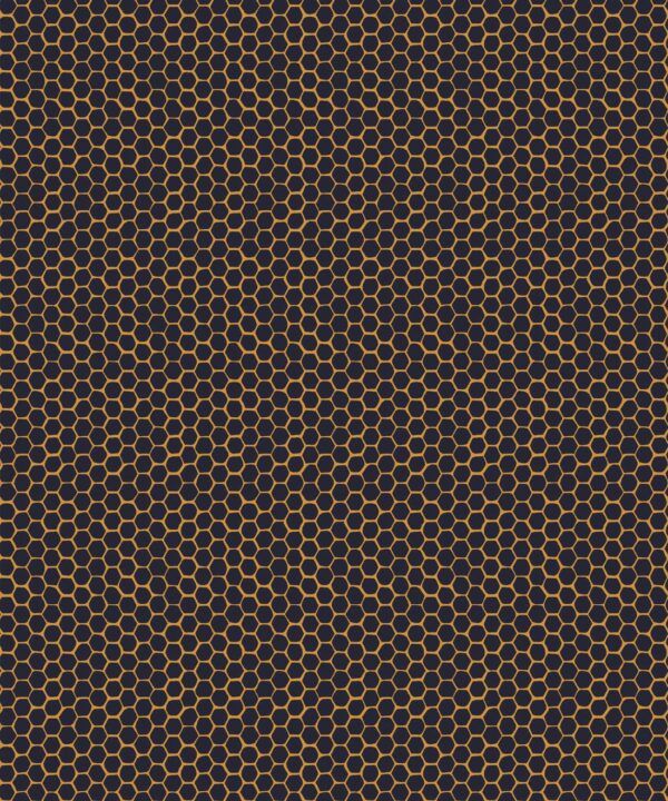 Honeycomb Geo Wallpaper • Hackney & Co. • Navy • Swatch