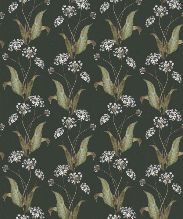 Wild Garlic Wallpaper • Hackney & Co. • Green • Swatch