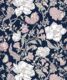 Magnolia Garden Wallpaper • Floral Wallpaper with Pomegranates • Iryna Ruggeri • Navy • Swatch