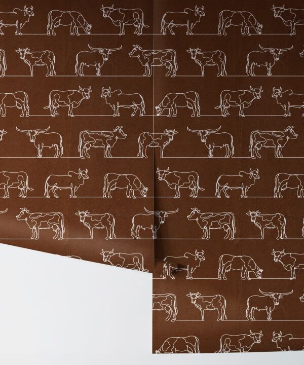 The Herd Wallpaper • Cow, Cattle, Farm Animals • Leather • Rolls