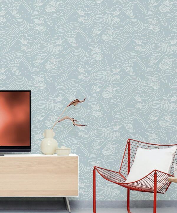 Pororoca Wave Wallpaper • A River Rapid Design • Milton & King UK