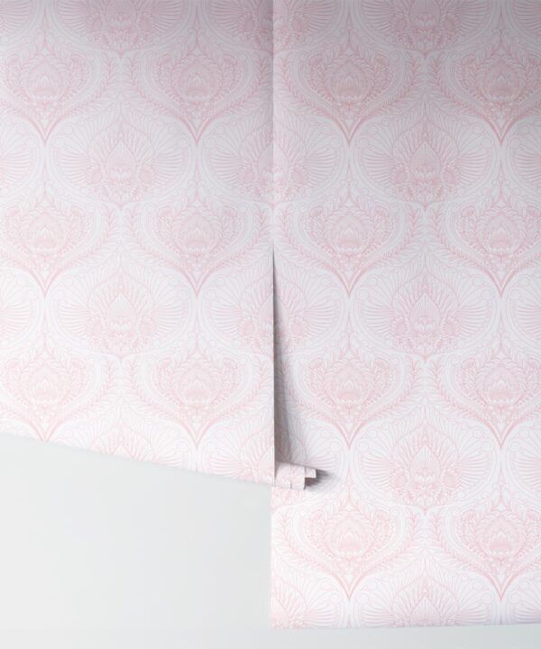 Baroque Fusion Wallpaper • Ornate Luxurious • Pink Reverse • Rolls