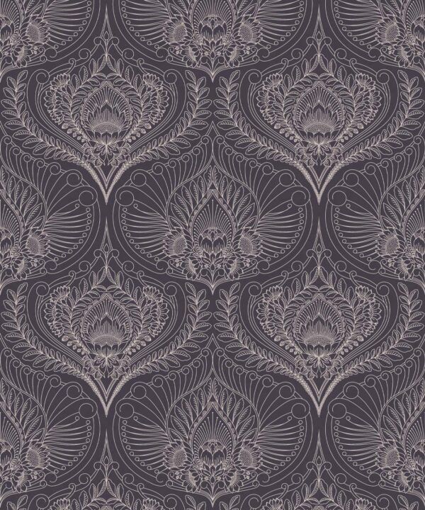 Baroque Fusion Wallpaper • Ornate Luxurious • Slate • Swatch