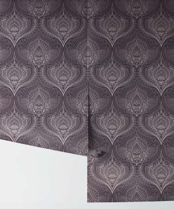 Baroque Fusion Wallpaper • Ornate Luxurious • Slate • Rolls
