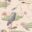 Heron Jacana Giant Lillypad Wallpaper • Cream • Swatch