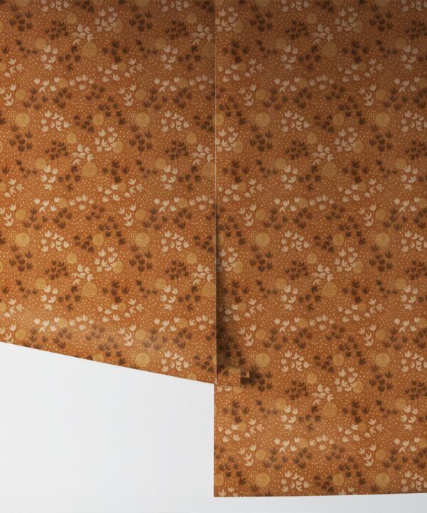 Dainty Wallpaper • Floral Wallpaper • Brown • Rolls