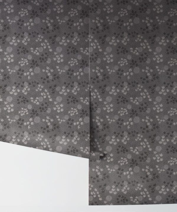 Dainty Wallpaper • Floral Wallpaper • Gray • Rolls