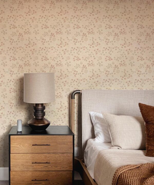Dainty Wallpaper • Floral Wallpaper • Linen • Insitu