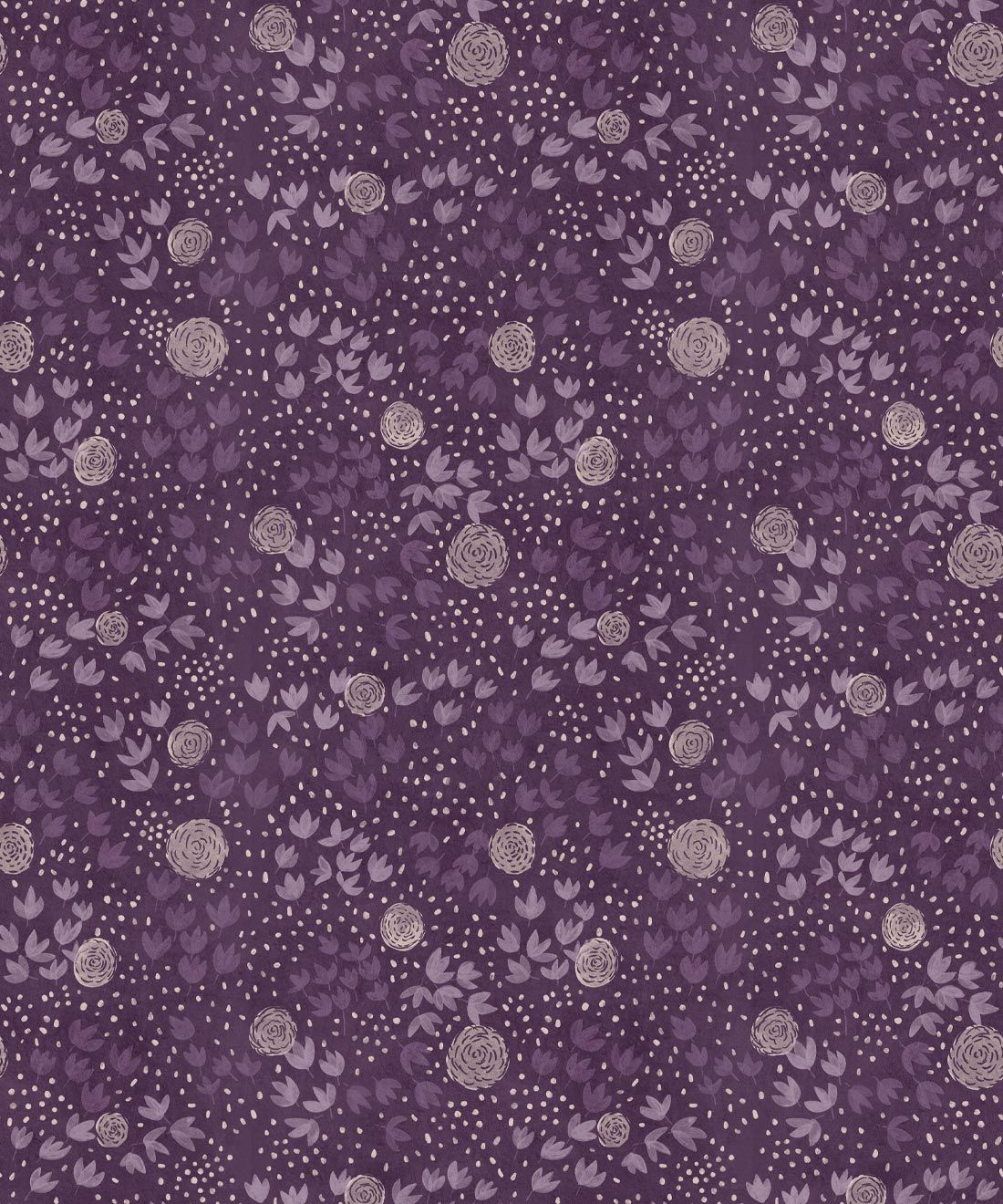 Dainty Wallpaper • Floral Wallpaper • Purple • Swatch