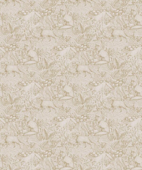 Fox Wallpaper • Animal Wallpaper • Bone • Swatch