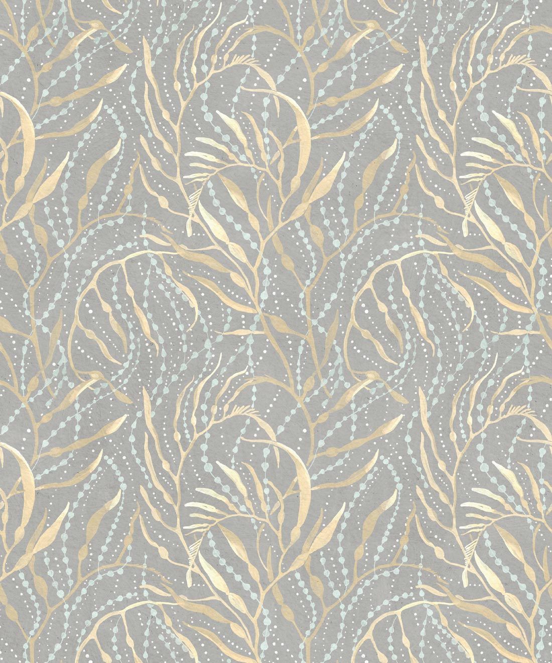 Neptunes Necklace Wallpaper • Floral Wallpaper • Gray • Swatch