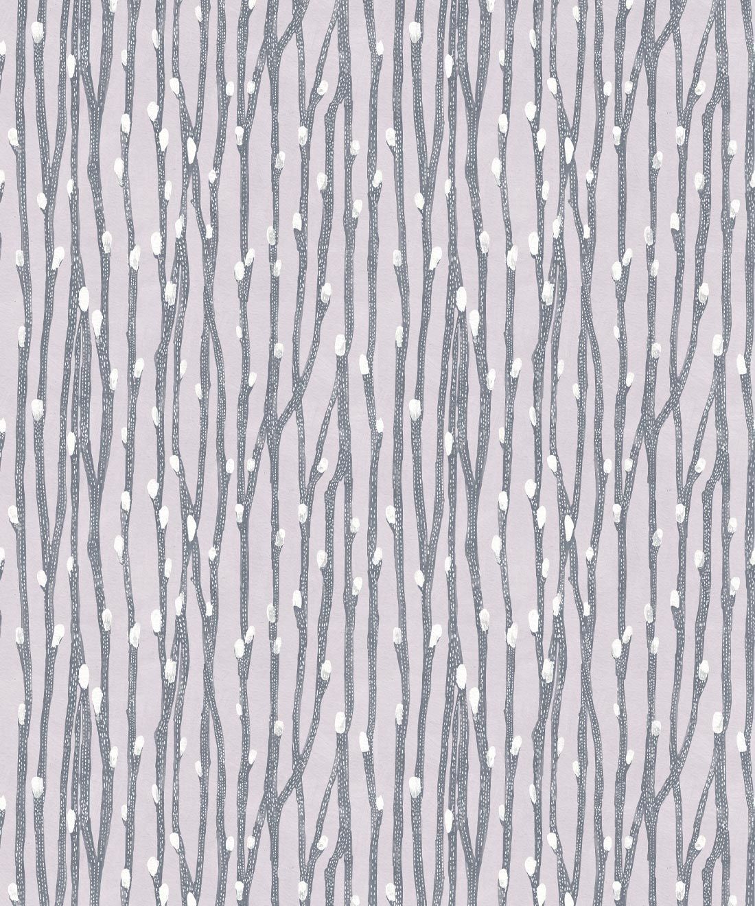 Pussy Willow Wallpaper • Floral Wallpaper • Gray • Swatch
