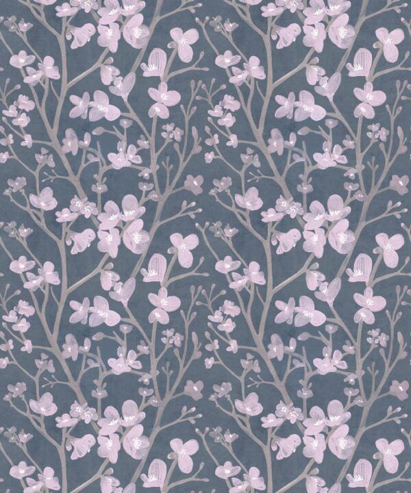 Quince Wallpaper • Floral Wallpaper • Gray • Swatch
