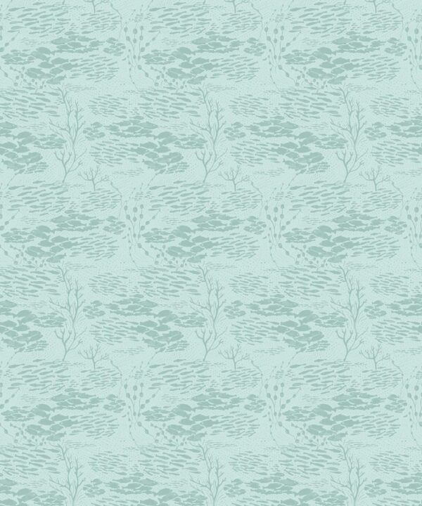 Shoal Wallpaper • Floral Wallpaper • Light Mint • Swatch