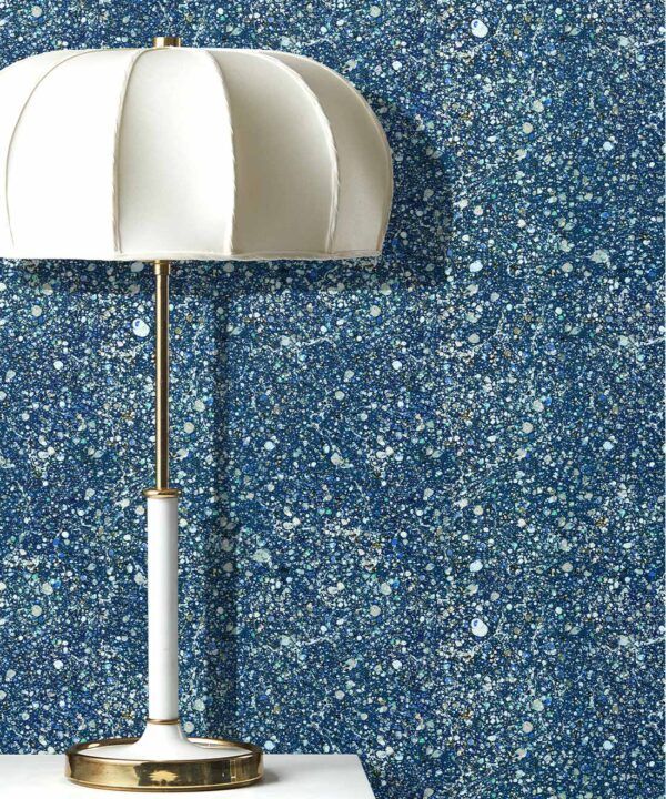 Marble Confetti Wallpaper • Marble Wallpaper • Blue • Insitu