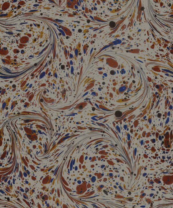 Marble Swirls Wallpaper • Chocolate • Insitu • Swatch