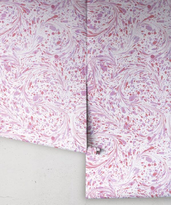 Marble Swirls Wallpaper • Marble Wallpaper • Pink • Rolls