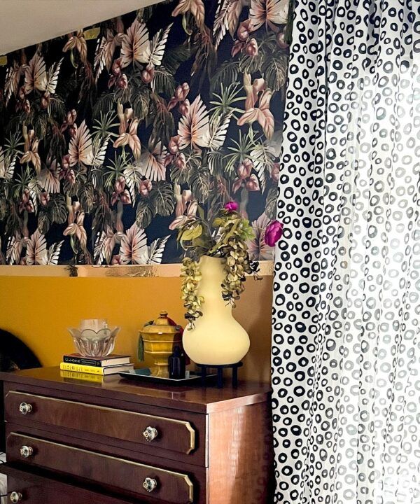 Night Jungle Wallpaper • Kip&co • Leafy Tropical Wallpaper • Insitu by Tiffany Brown MyEclecticNest