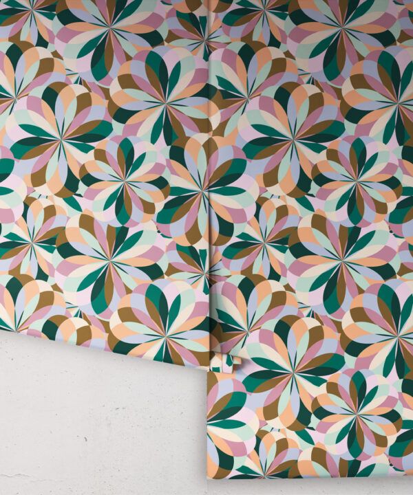 Uncommonly Splendid Wallpaper • Retro Kaleidoscope Wallpaper • Summer • Rolls