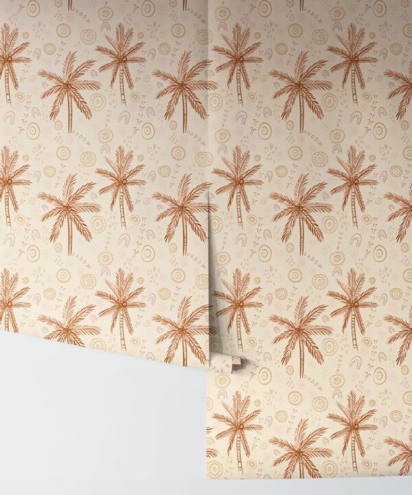 People On Country Wallpaper • Trees • Cream • Rolls