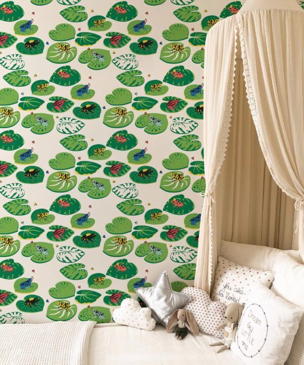 Frog In A Pond Wallpaper • Lilly Pad • Insitu