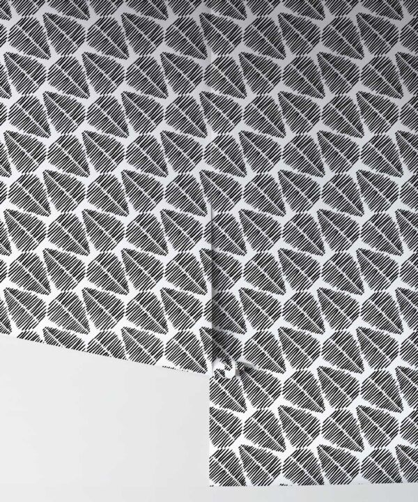 Serenity Swivel Wallpaper • geometric • Black • Rolls