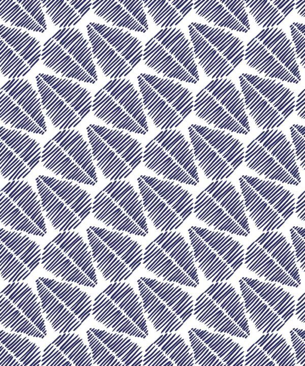 Serenity Swivel Wallpaper • geometric • Navy • Swatch