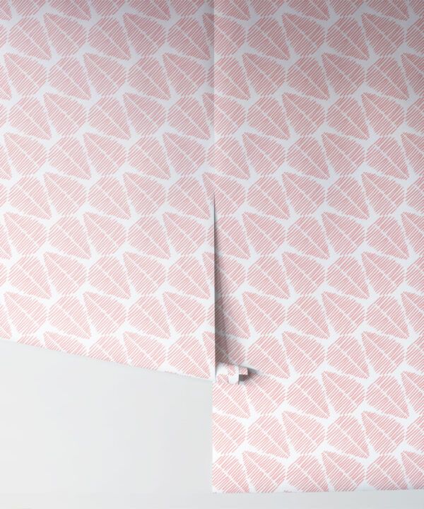 Serenity Swivel Wallpaper • geometric • Pink • Rolls