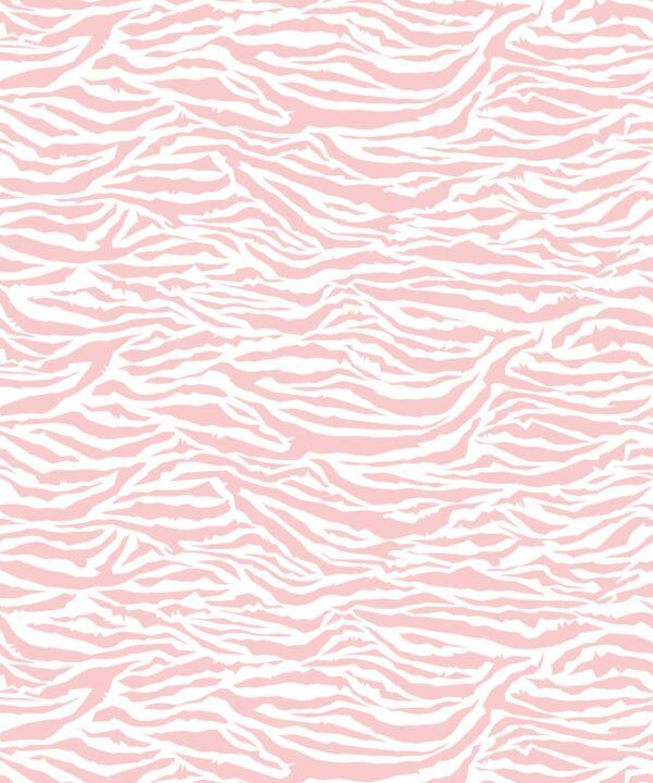 Zebra Stripe Wallpaper • geometric • Blush Pink • Swatch