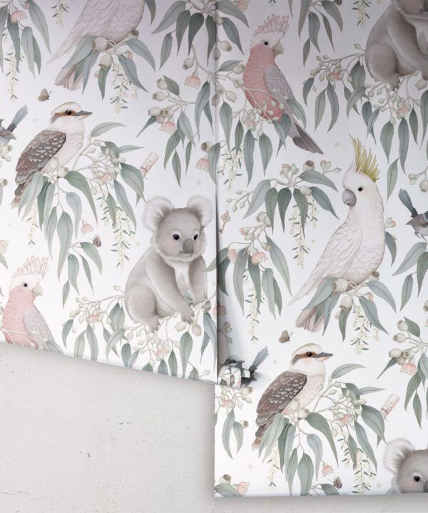Bush Babies Wallpaper • Children's Wallpaper • Gardenia • Roll