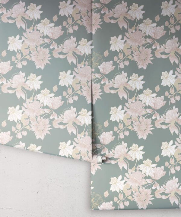 Protea Wallpaper • Floral Wallpaper • Olive Grove • Roll
